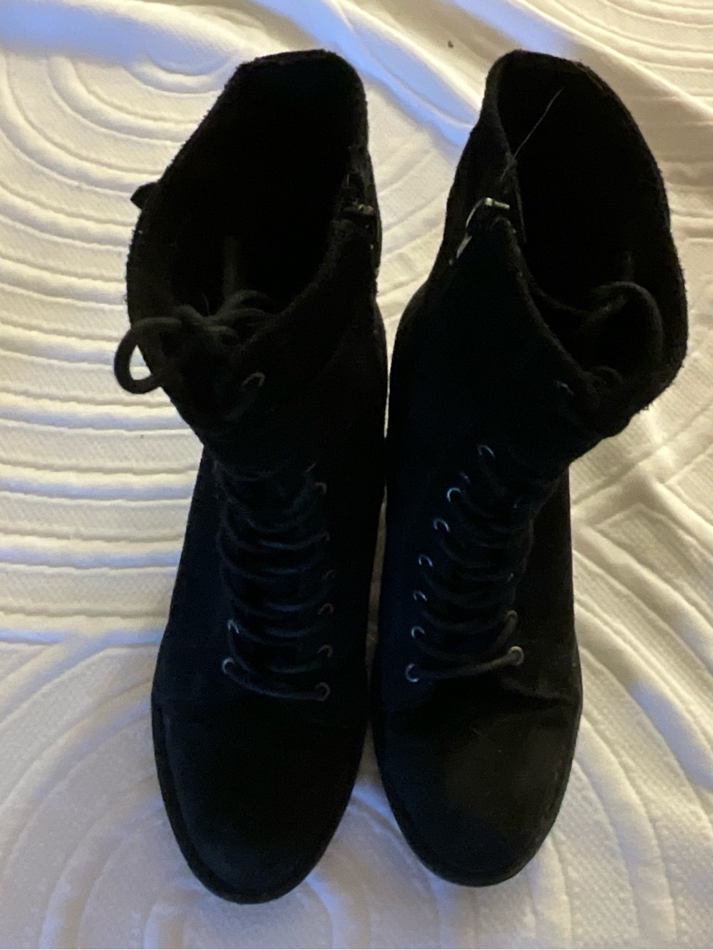 Women's Black Lace-Up Ankle Boots